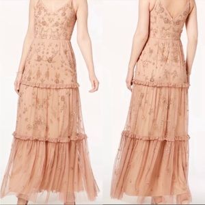 Adrianna Papell Rose Gold Sequin Dress